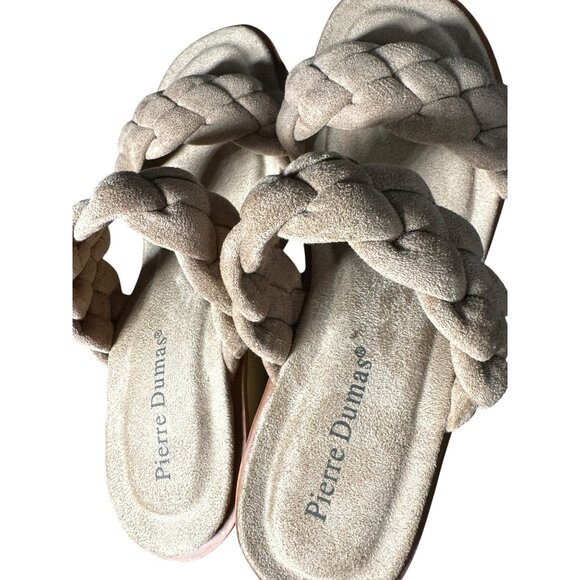 Pierre Dumas Women's‎ Braided Strap Wedge Sandals Beige Size 7.5 NWOT - Picture 4 of 9